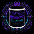 Neurotic Demon Accent Coffee Mug — Dark Neon Gaming Logo