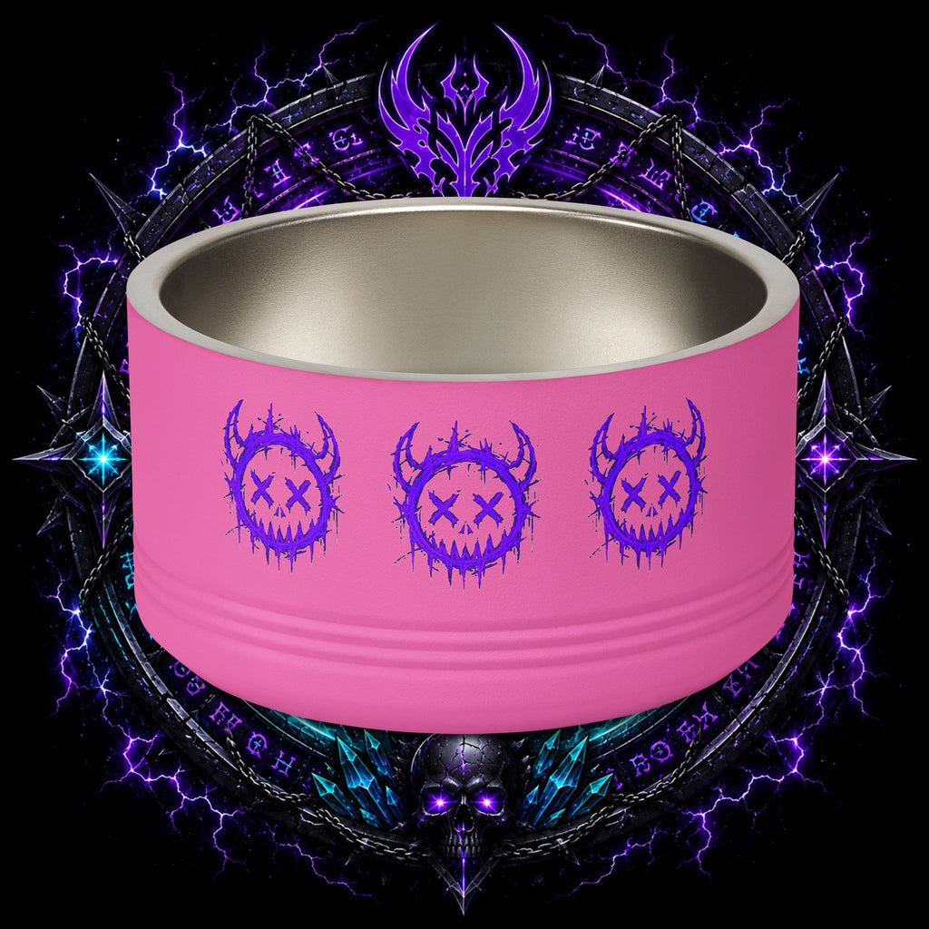 Gothic Purple Demon Pet Bowl — 18oz Stainless Steel Dog & Cat Bowl