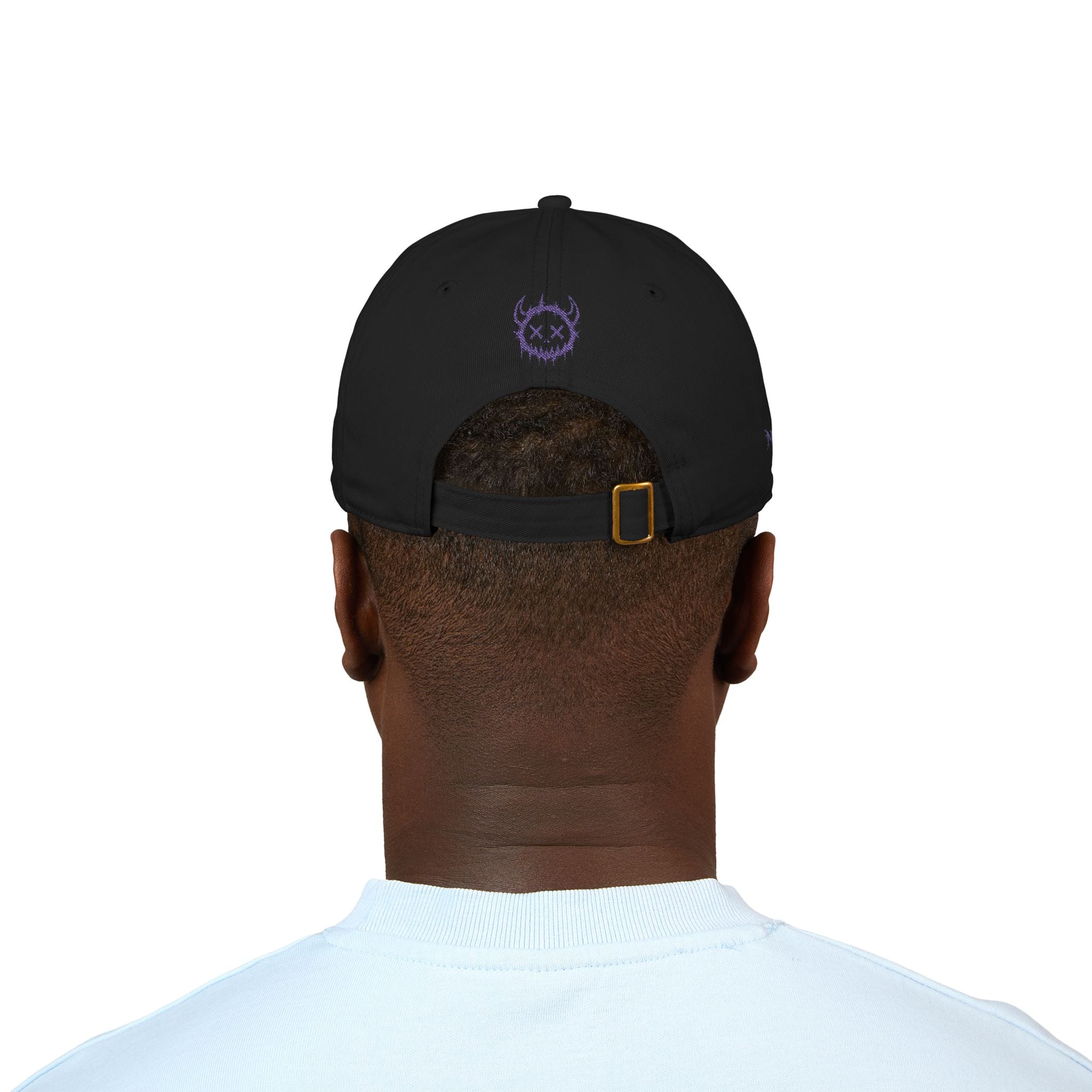 Embroidered Purple Demon Cap — Organic Baseball Hat