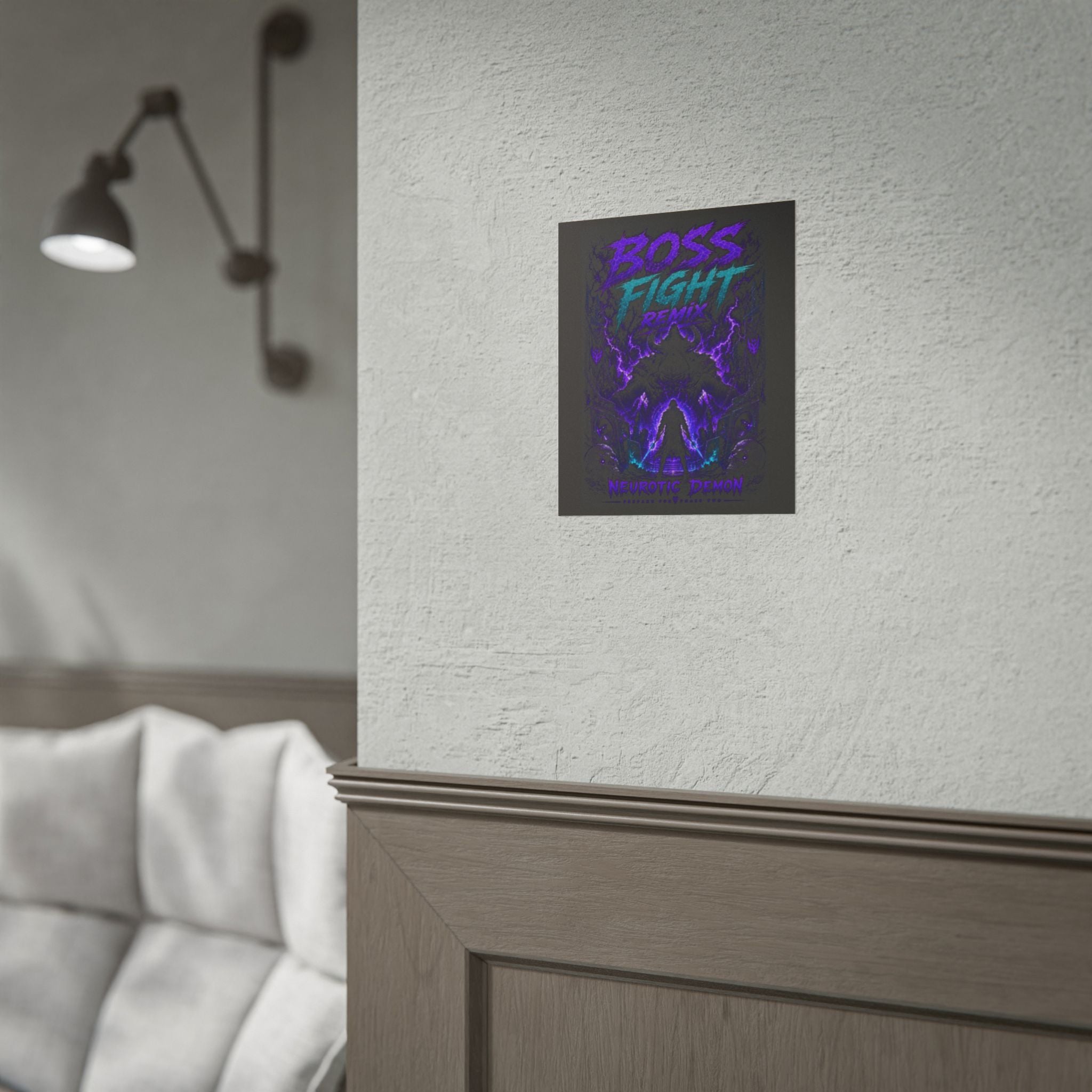 Boss Fight Remix Poster — Neurotic Demon Video Game Art Print