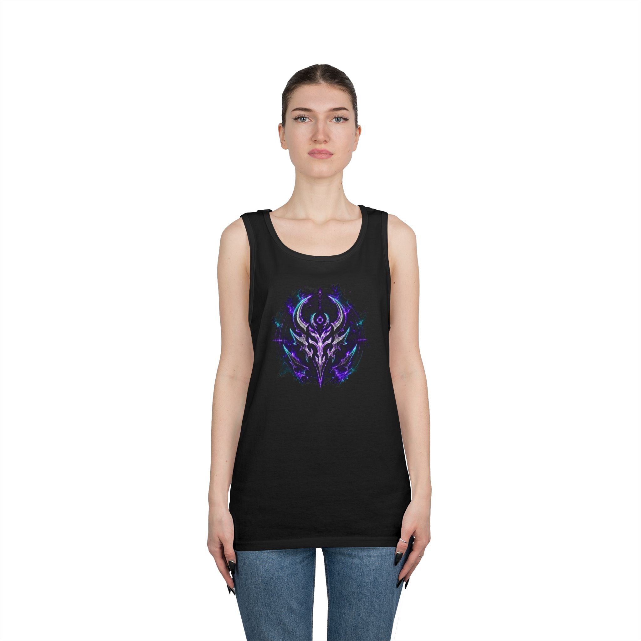 Boss Fight Tank Top — Retro Neon Gaming Monster Graphic
