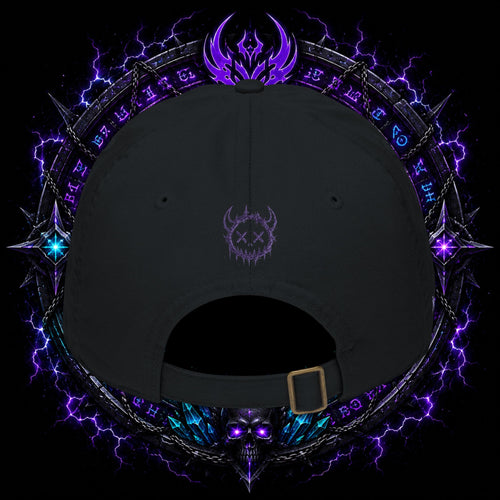 Embroidered Purple Demon Cap — Organic Baseball Hat