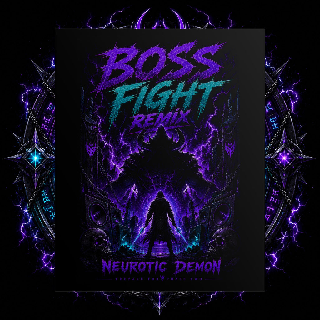 Boss Fight Remix Poster — Neurotic Demon Video Game Art Print