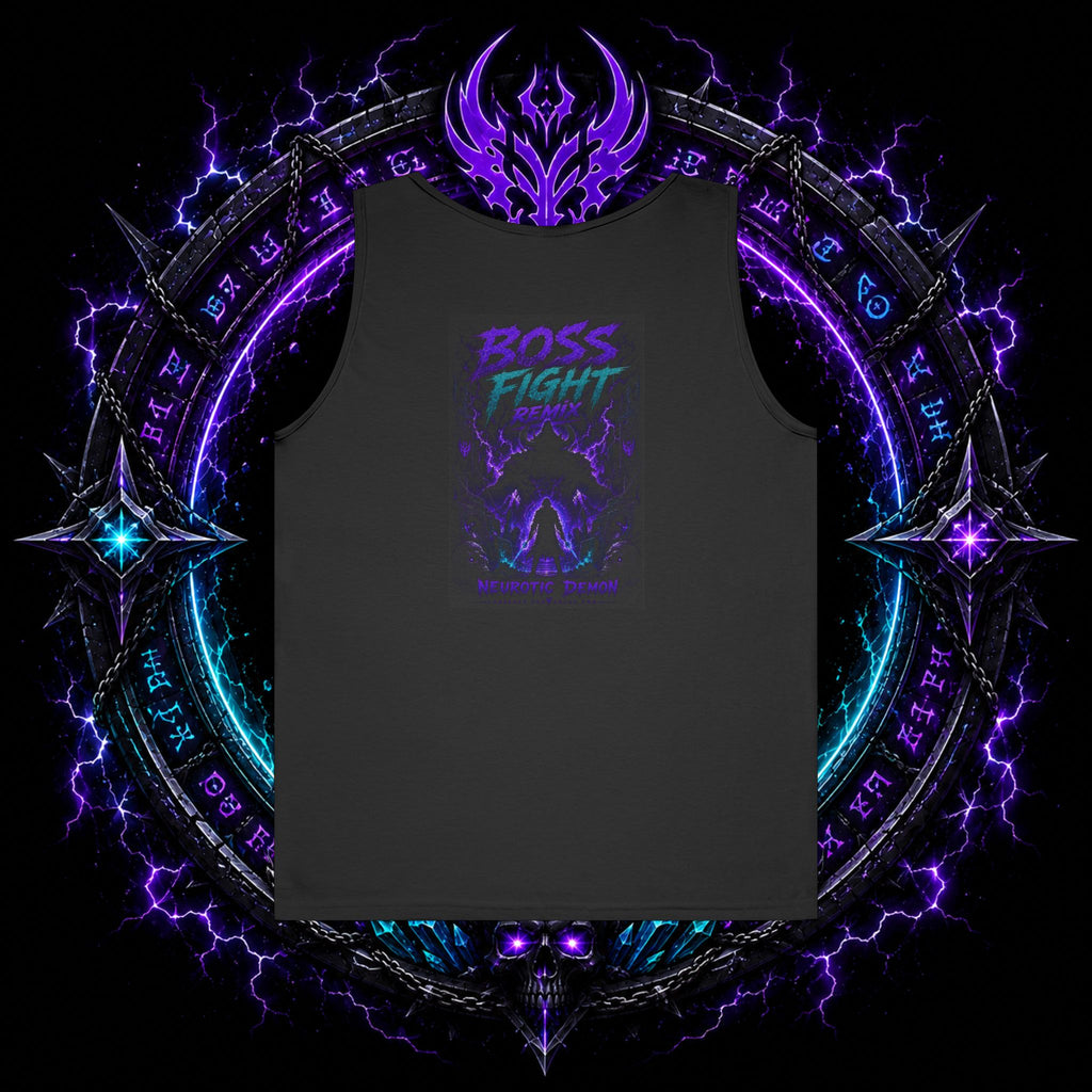 Boss Fight Tank Top — Retro Neon Gaming Monster Graphic