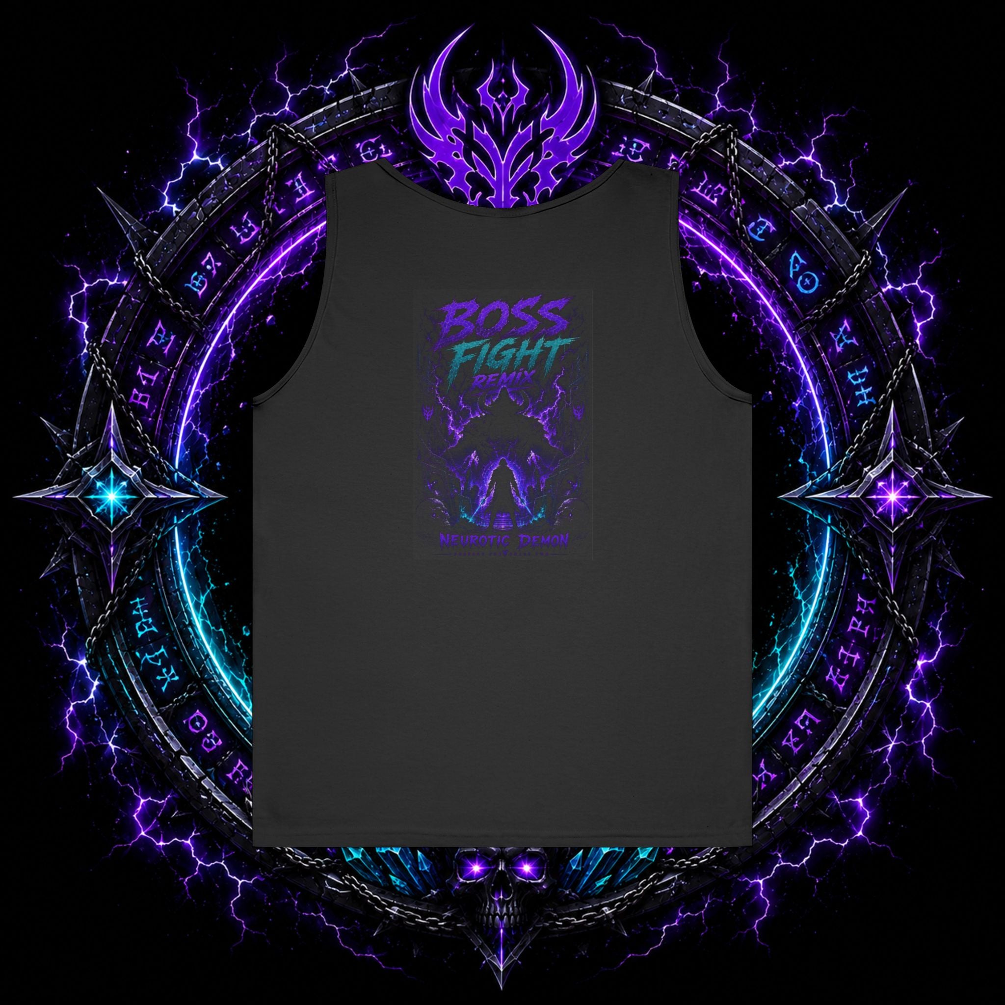 Boss Fight Tank Top — Retro Neon Gaming Monster Graphic